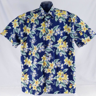 Hawaiian Plumeria Aloha Shirt
